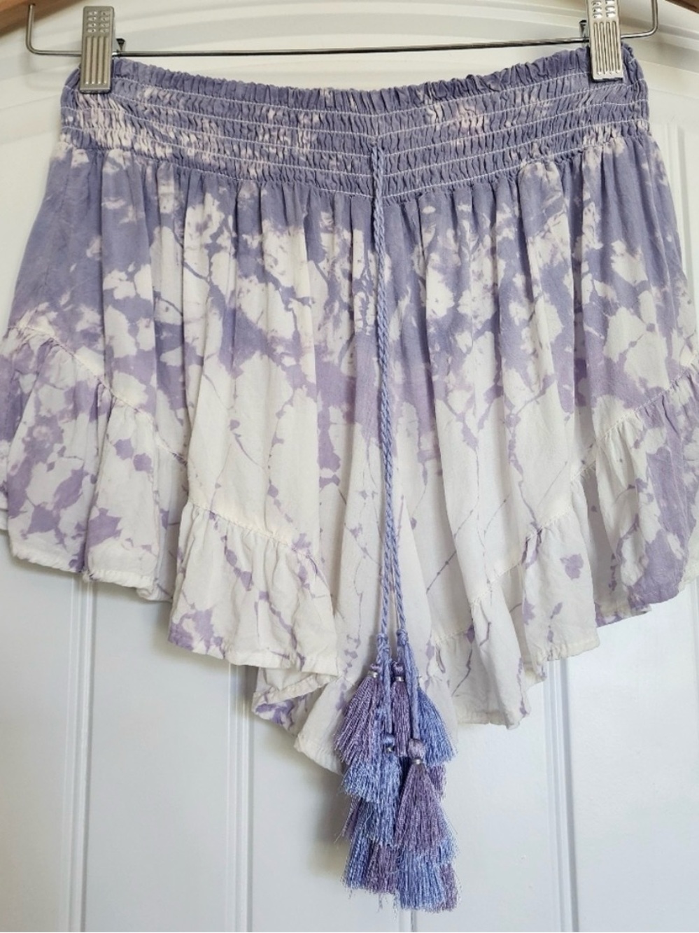 Surf Gypsy Shorts Purple Tie Dye Shorts Medium
